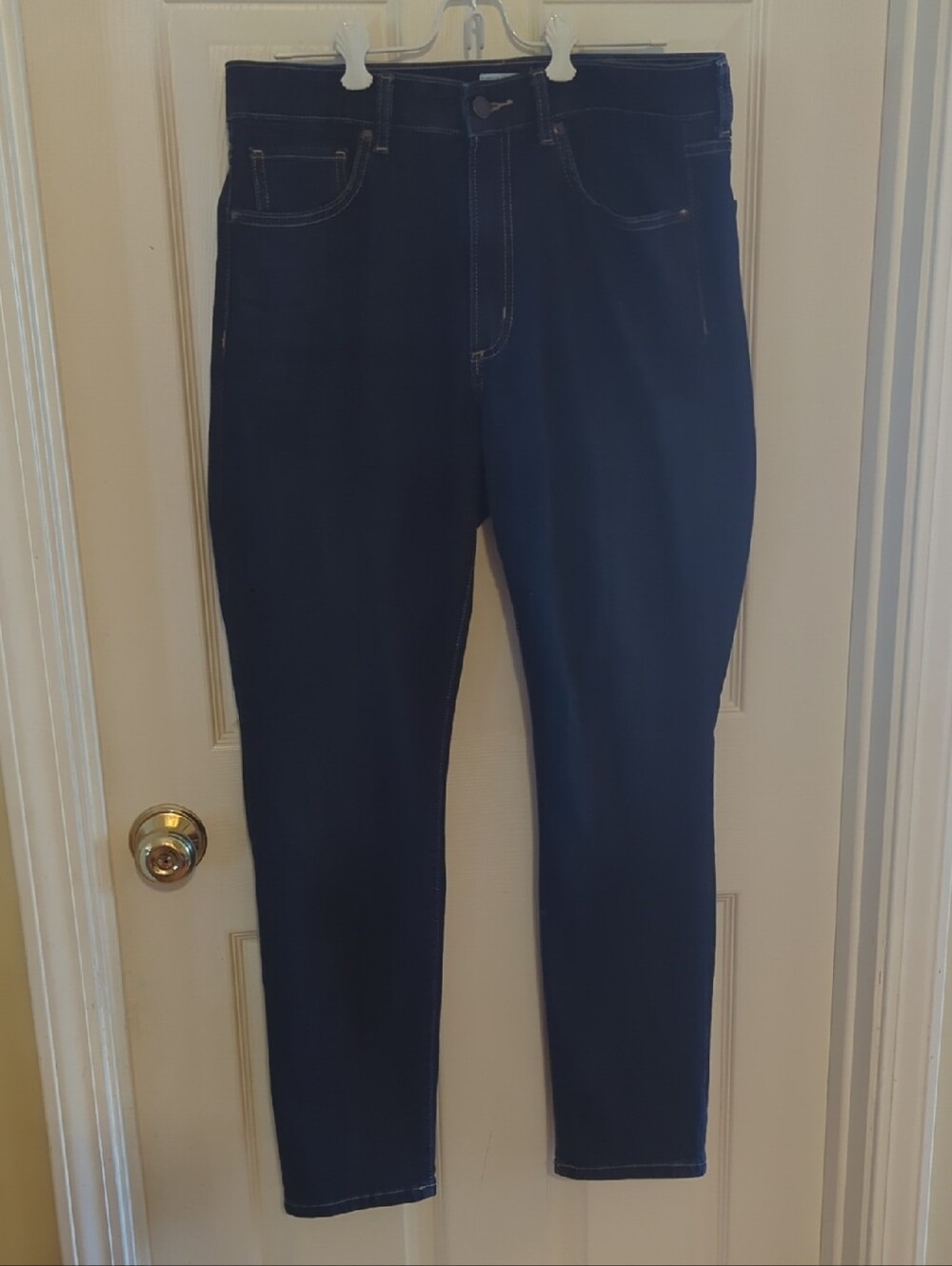 Time And Tru Sz 12 Hi Rise Straight Leg Dark Navy Jeans VGC